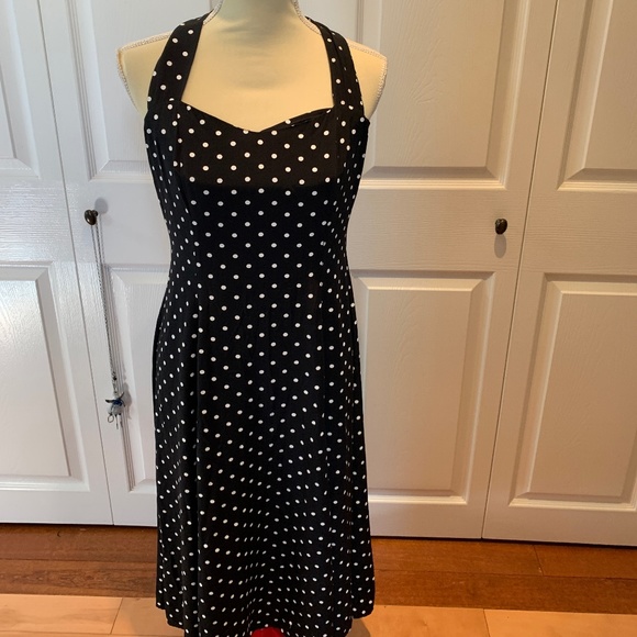 My Michelle Size 11/12 black and white polka dot dress - Picture 1 of 4
